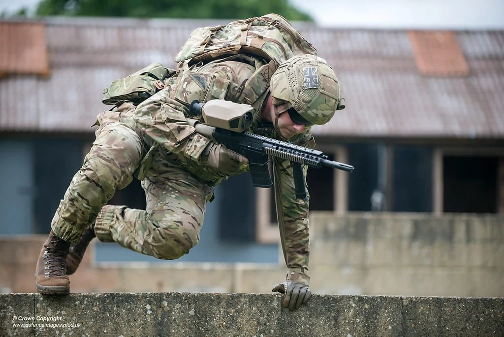 Archived illustration of a person wearing tactical equipment