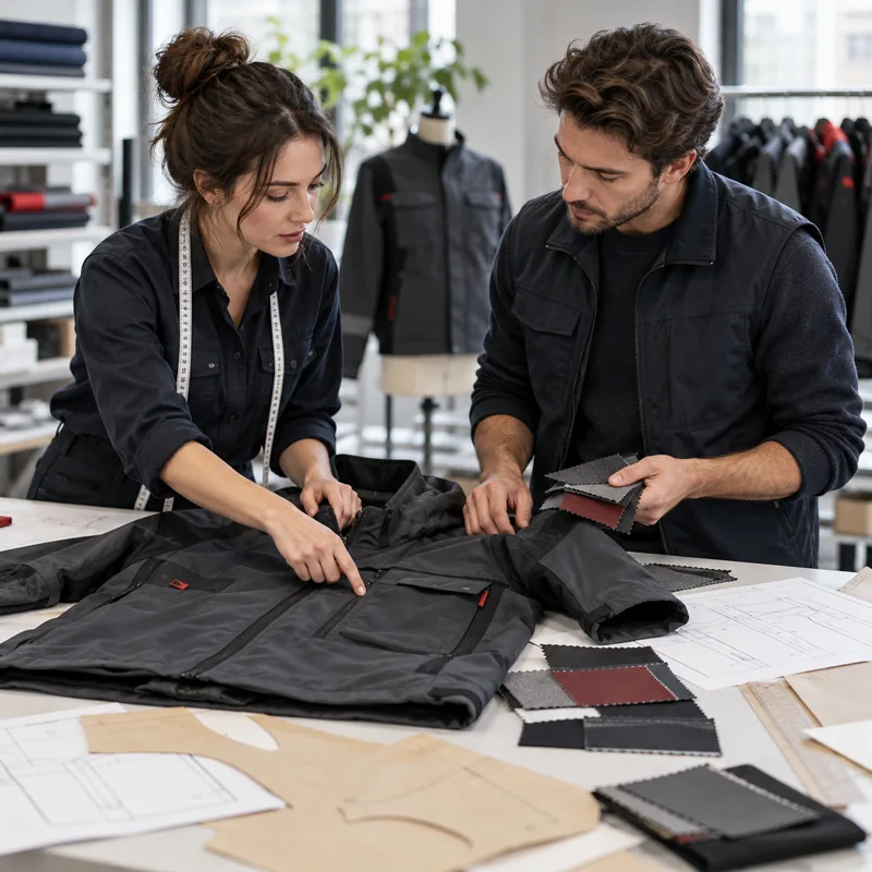 Illustrative garment design and sample development collaboration