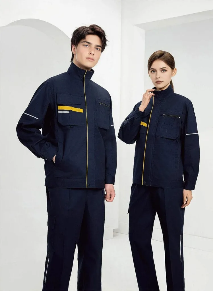 Garment design reference for a custom workwear discussion