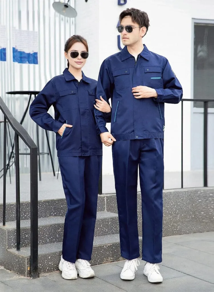 Garment design reference for a custom workwear discussion