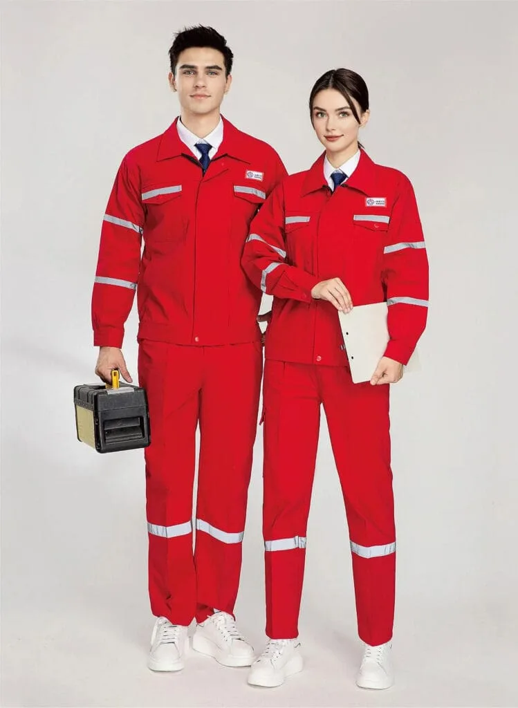Garment design reference for a custom workwear discussion