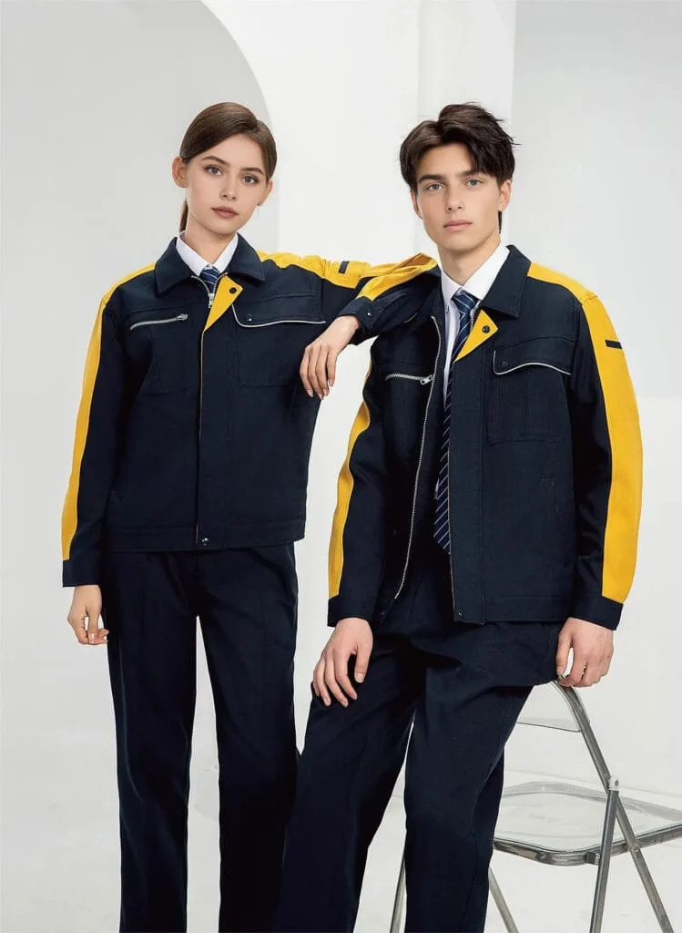 Garment design reference for a custom workwear discussion