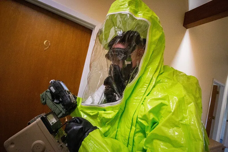 Illustration accompanying Industry Applications: Chemical PPE for Pharma, AgriChem, Oil & Gas, Paints, and Labs