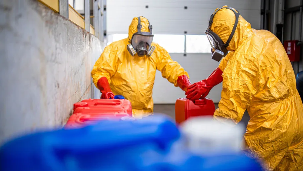 Illustration accompanying Choosing the Right Chemical Suit: Liquid, Gas, Acid or Particulate?